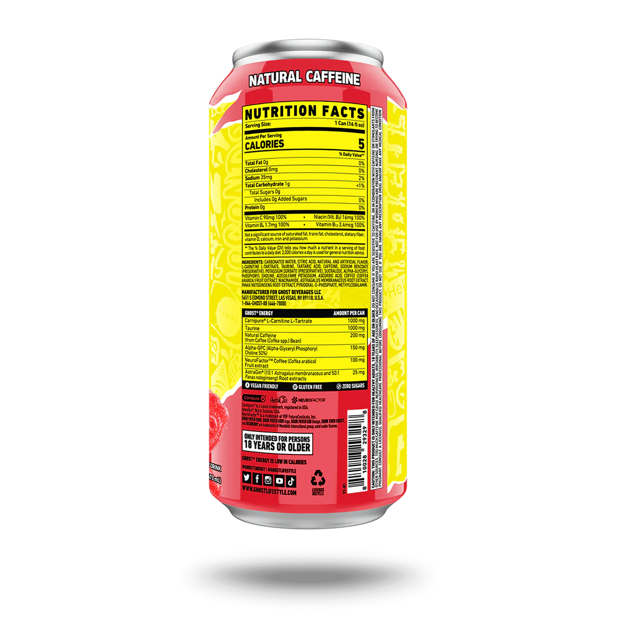 GHOST® ENERGY - Sour Patch Kids "Redberry"