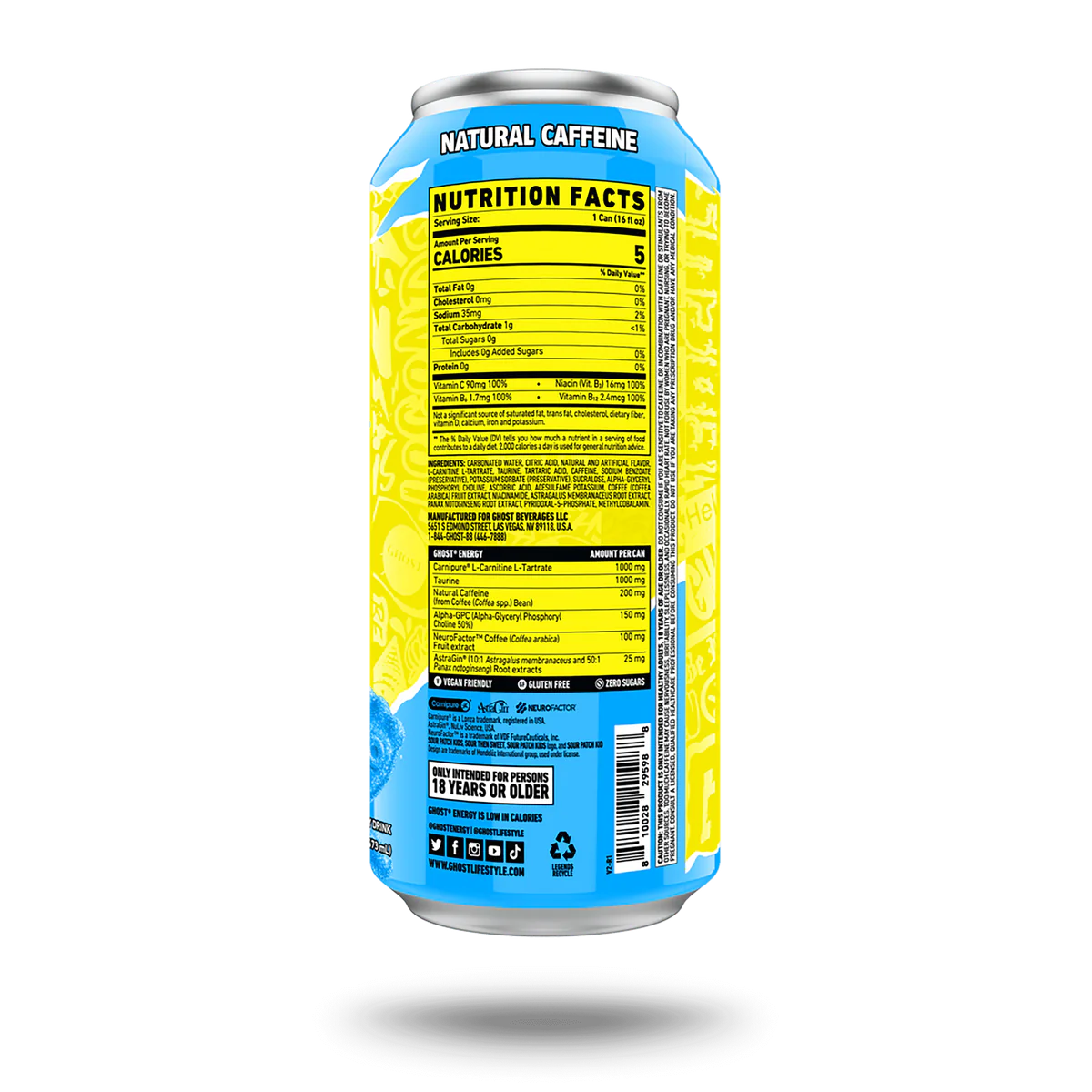 GHOST® ENERGY - Sour Patch Kids "Blue Raspberry"