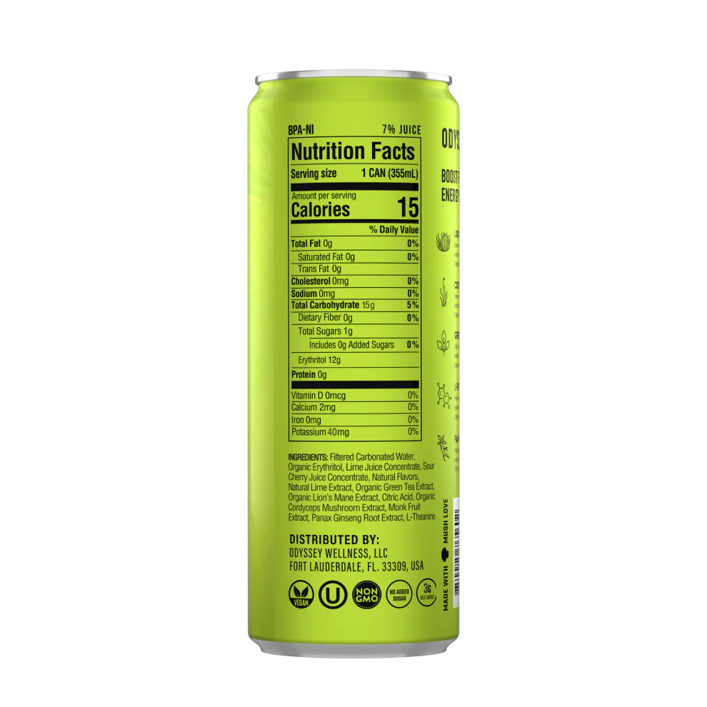 Odyssey Elixir - Cherry Lime 222 Sparkling Energy Drink