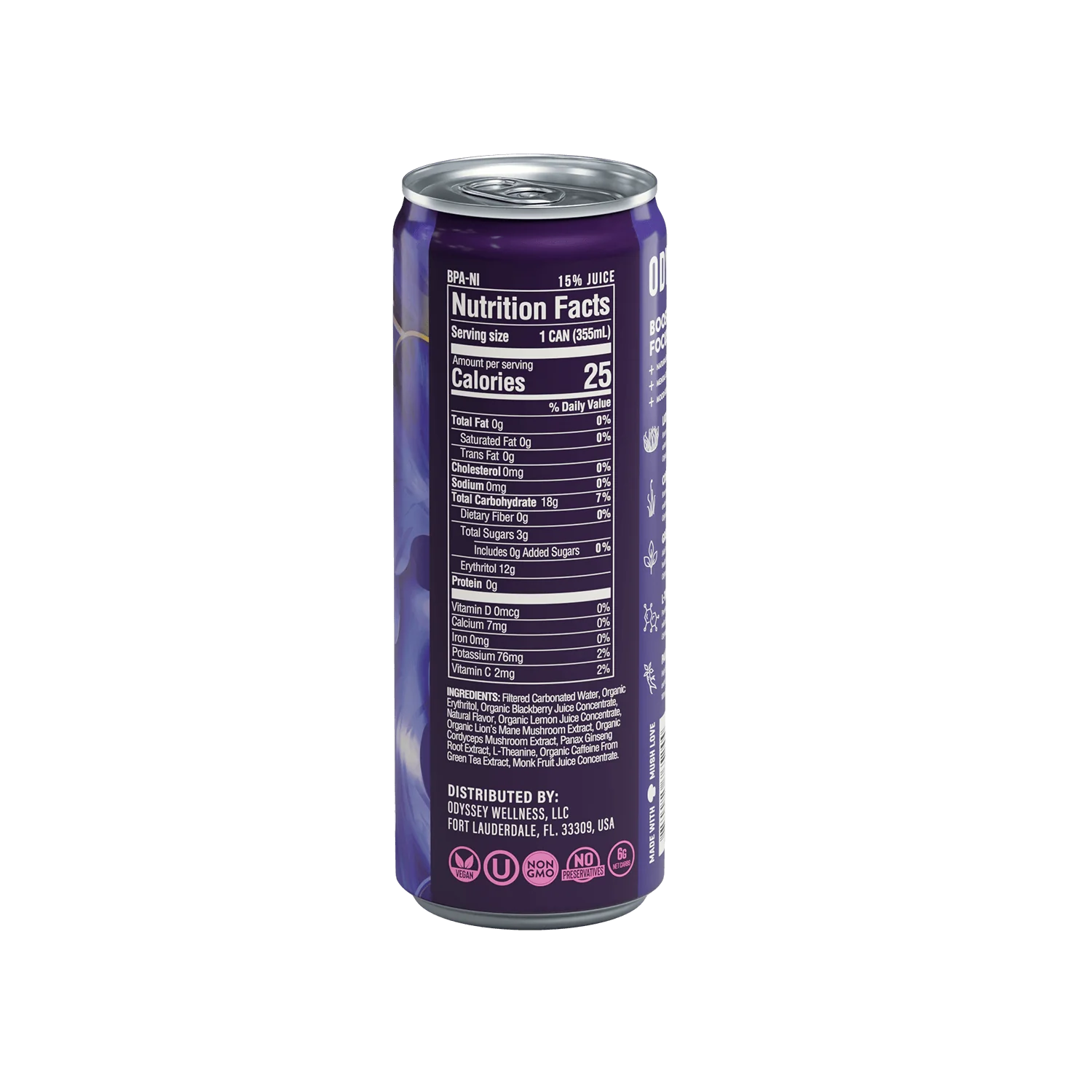 Odyssey Elixir - Blackberry Lemon Twist Core Sparkling Energy Drink