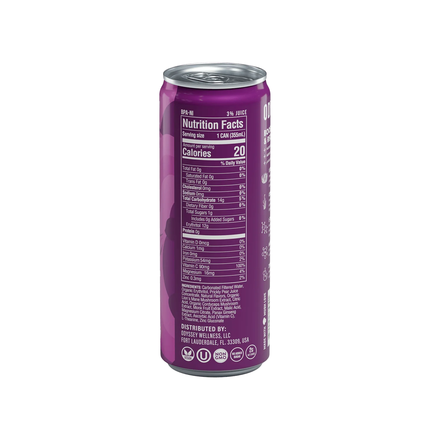 Odyssey Elixir -  Prickly Pear Revive Sparkling Energy Drink