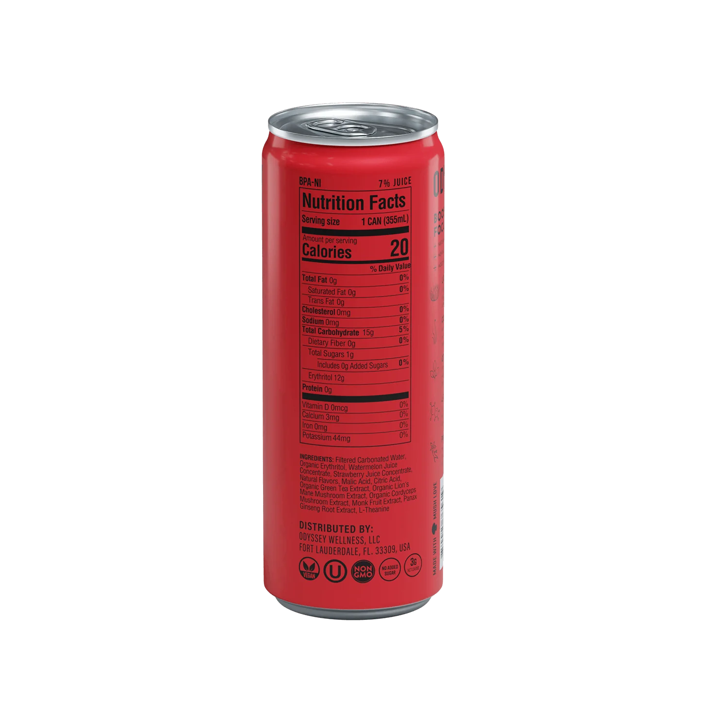 Odyssey Elixir - Strawberry Watermelon 222 Sparkling Energy Drink
